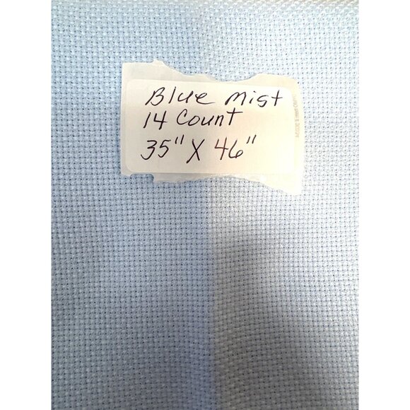 Blue Mist 14 Count Aida Cloth 35" X 46" Cross Stitch Fabric For Crafting & Embro - Picture 2 of 3